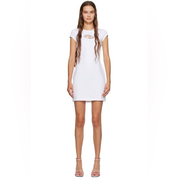 DIESEL - White D-Angiel Minidress - Picture 8 of 8